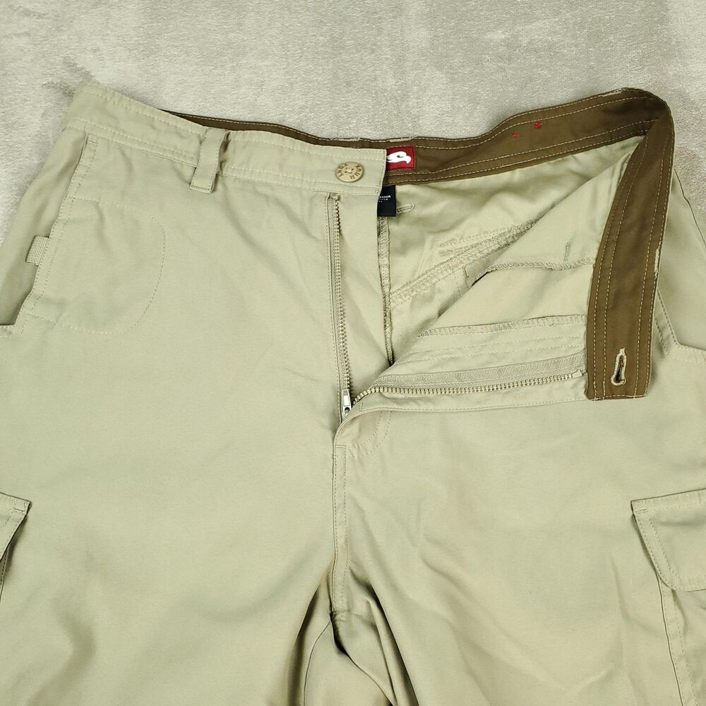Tony Hawk Cargo Shorts Mens 34 Beige Polyester Microfiber Skate Outdoors Casual - Picture 3 of 11